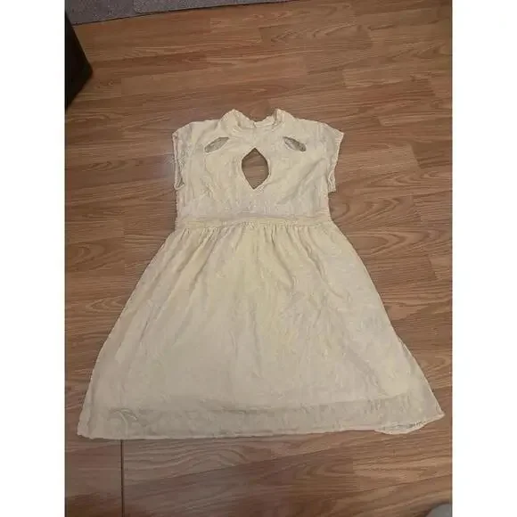 Free People X Lindsey Thornburg Cutout Velvet Dress Size 4 - Picture 2 of 9